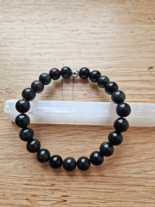 Bracelet Obsidienne œil céleste